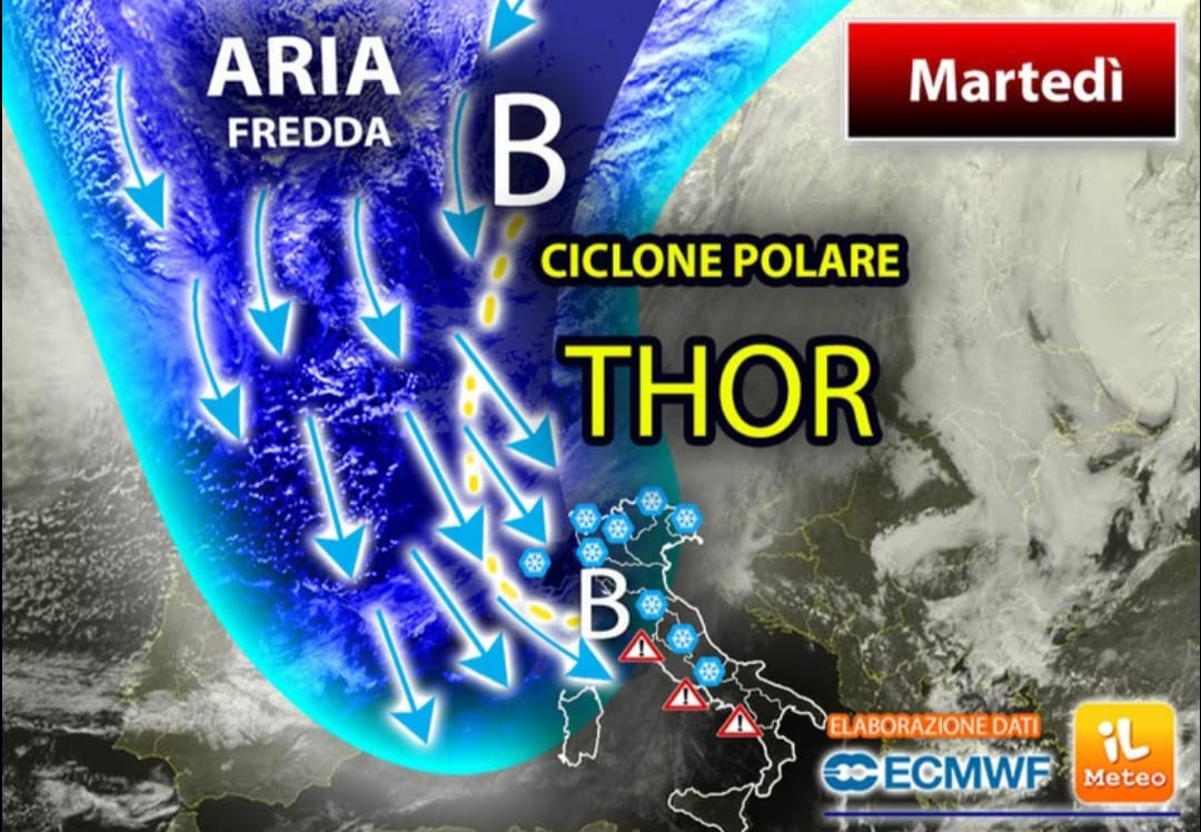 In Arrivo Il Ciclone Polare Thor Su Tutta L'Italia, Prepariamoci A Gelo ...